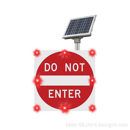 Portable Solar-Powered Flashing Stop Sign for School Crossings - 50,000 Hour LED Display